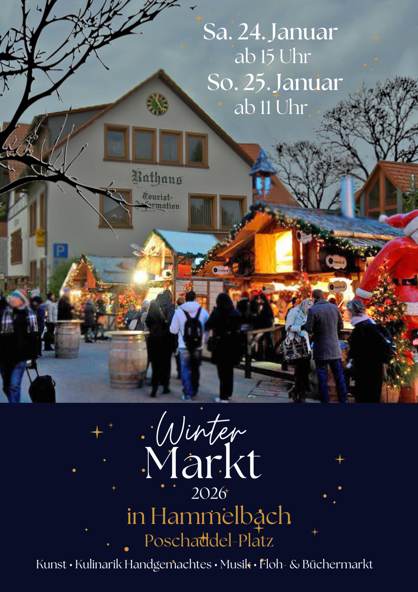 festlicher Markt vor dem Rathaus in Hammelbach
