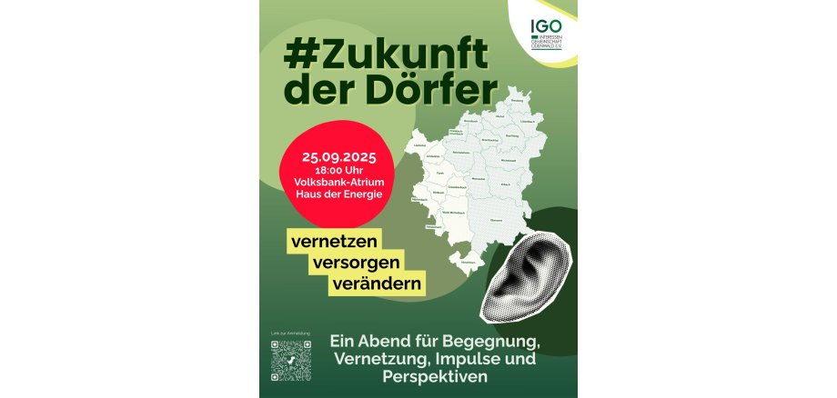 Plakat für eine Veranstaltung Zukunft der Dörfer