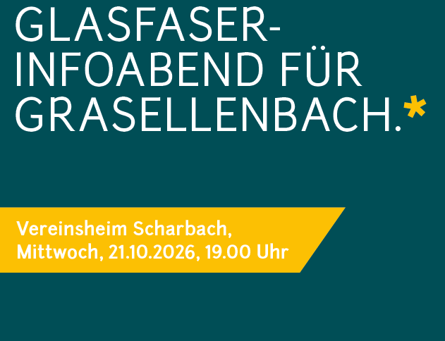 Flyer für eine Bürgerveranstaltung zum Thema Glasfaserausbau in Grasellenbach
