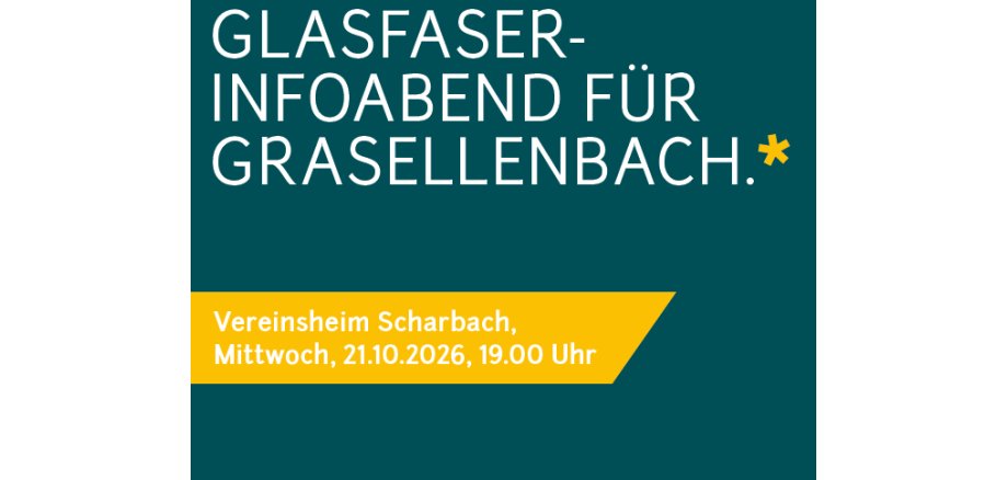 Glasfaserinfoabend für Grasellenbach Flyer für eine Bürgerveranstaltung zum Thema Glasfaserausbau in Grasellenbach