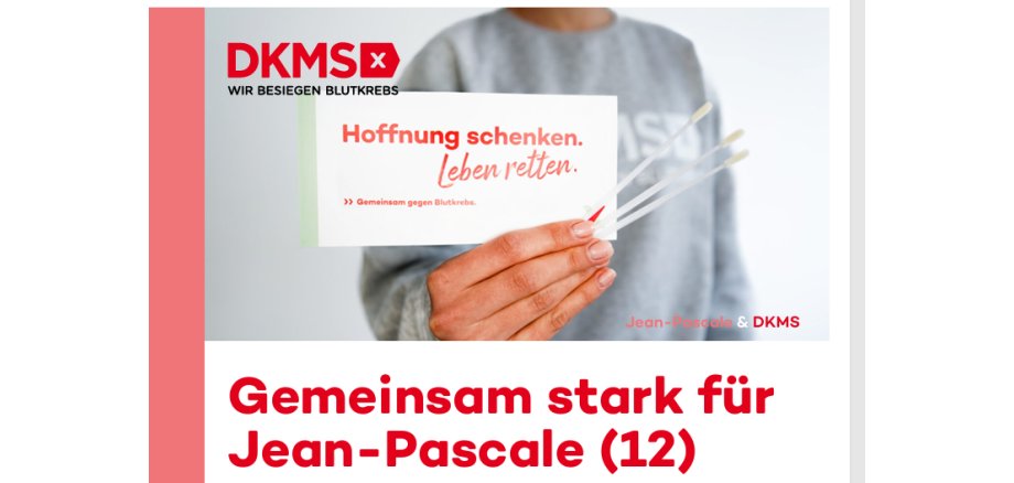 Gemeinsam stark für Jean-Pascal Aufruf zur Stammzellenspende