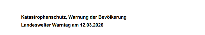 Warnung der Bevölkerung als Bild
