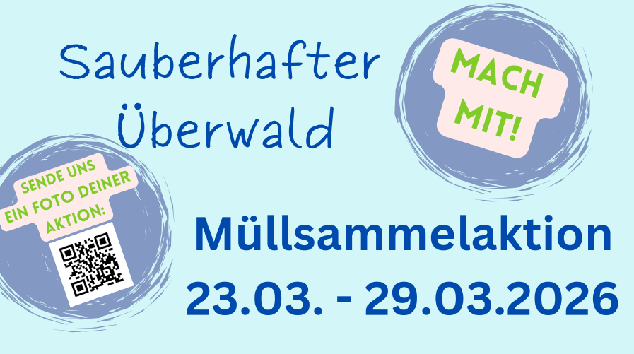 sauberhafter Überwald Plakat für eine Müllsammelaktion
